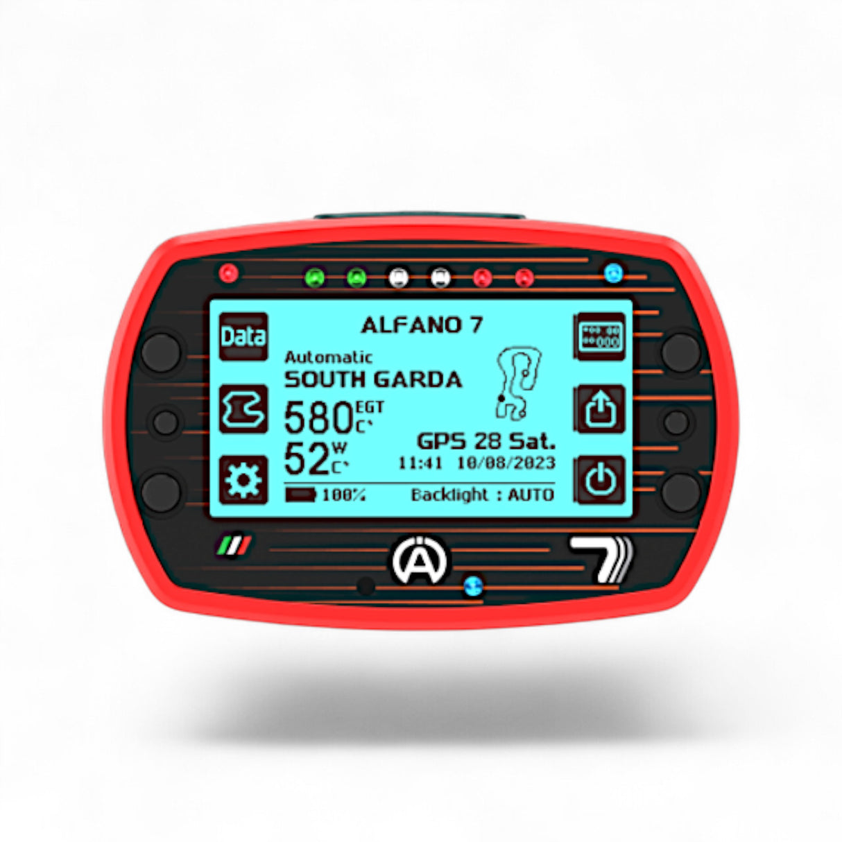 ALFANO 7 2T GPS Lap Timer – Professional GPS Data Logger for Motorcycle, Supermoto, Pit Bike & Kart