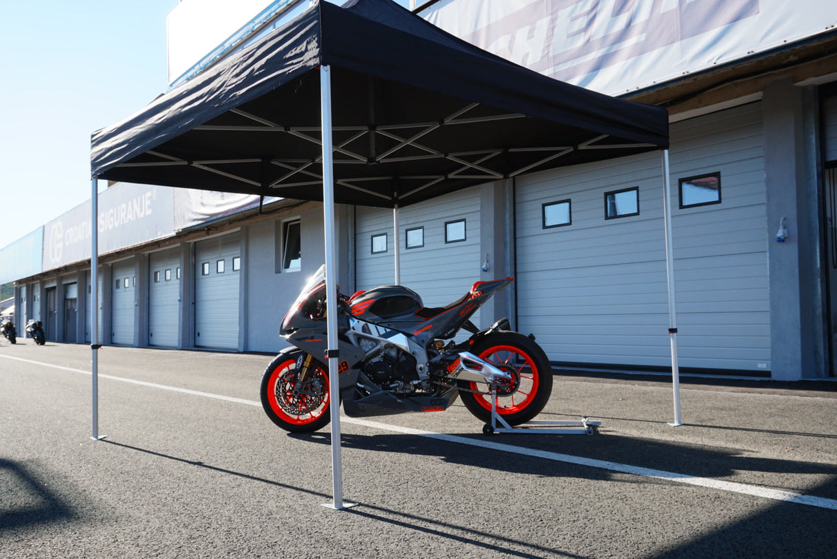 Tent wall with door for folding pavilion racing tent 6m