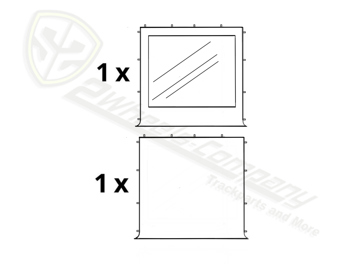 Zeltwand für Faltpavillion Rennzelt 4,5m