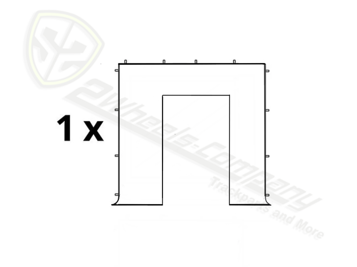 Zeltwand mit Tür für Faltpavillion Rennzelt 4,5m