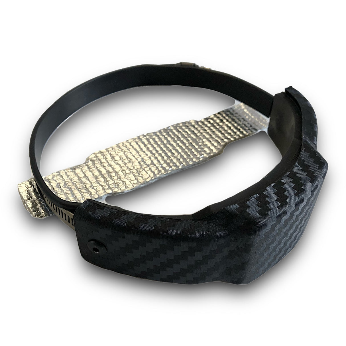 Rear silencer protector carbon look round for Akrapovic SC-Project