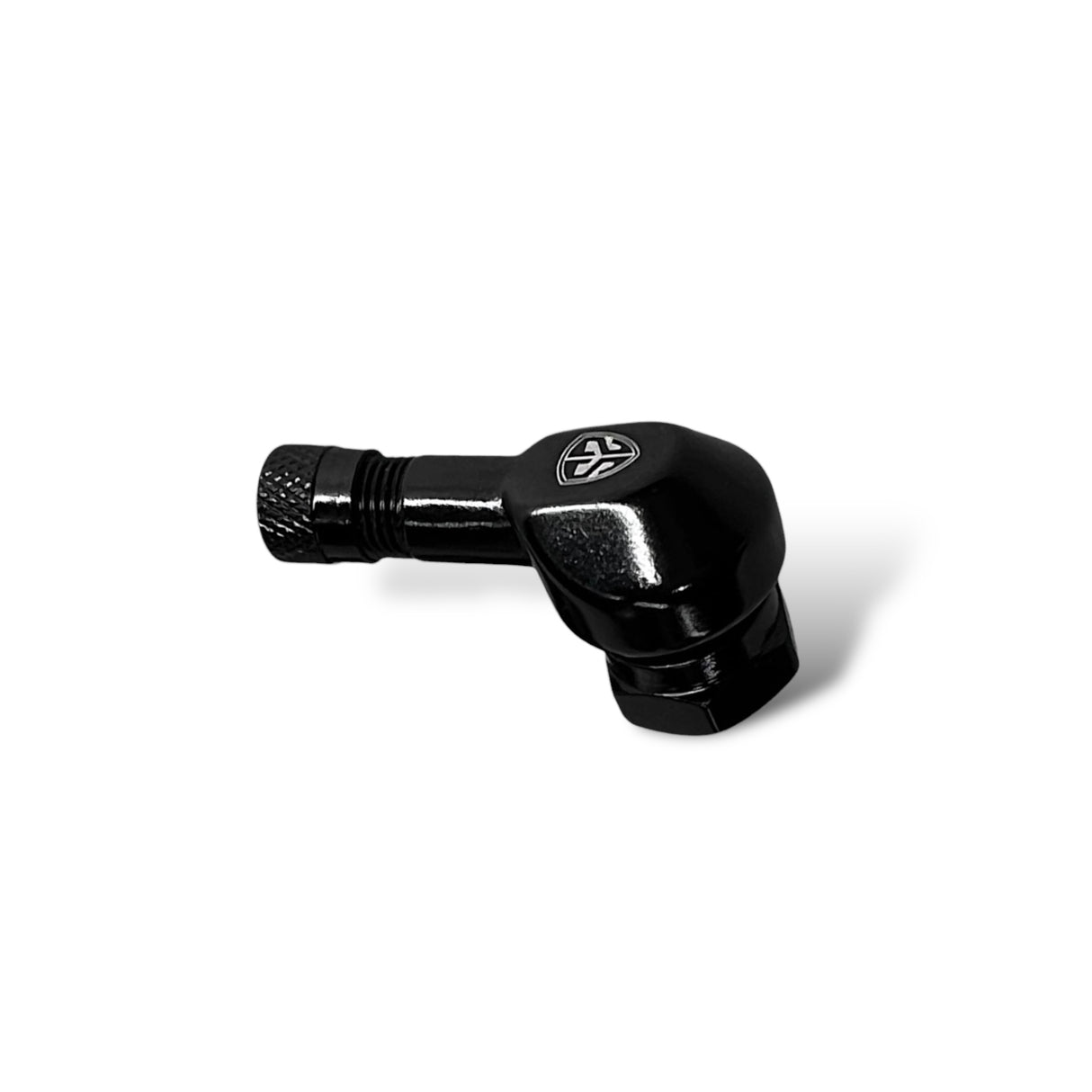 2Wheels Company Reifenventil 8,3 mm Winkelventil Alu Schwarz / Grau