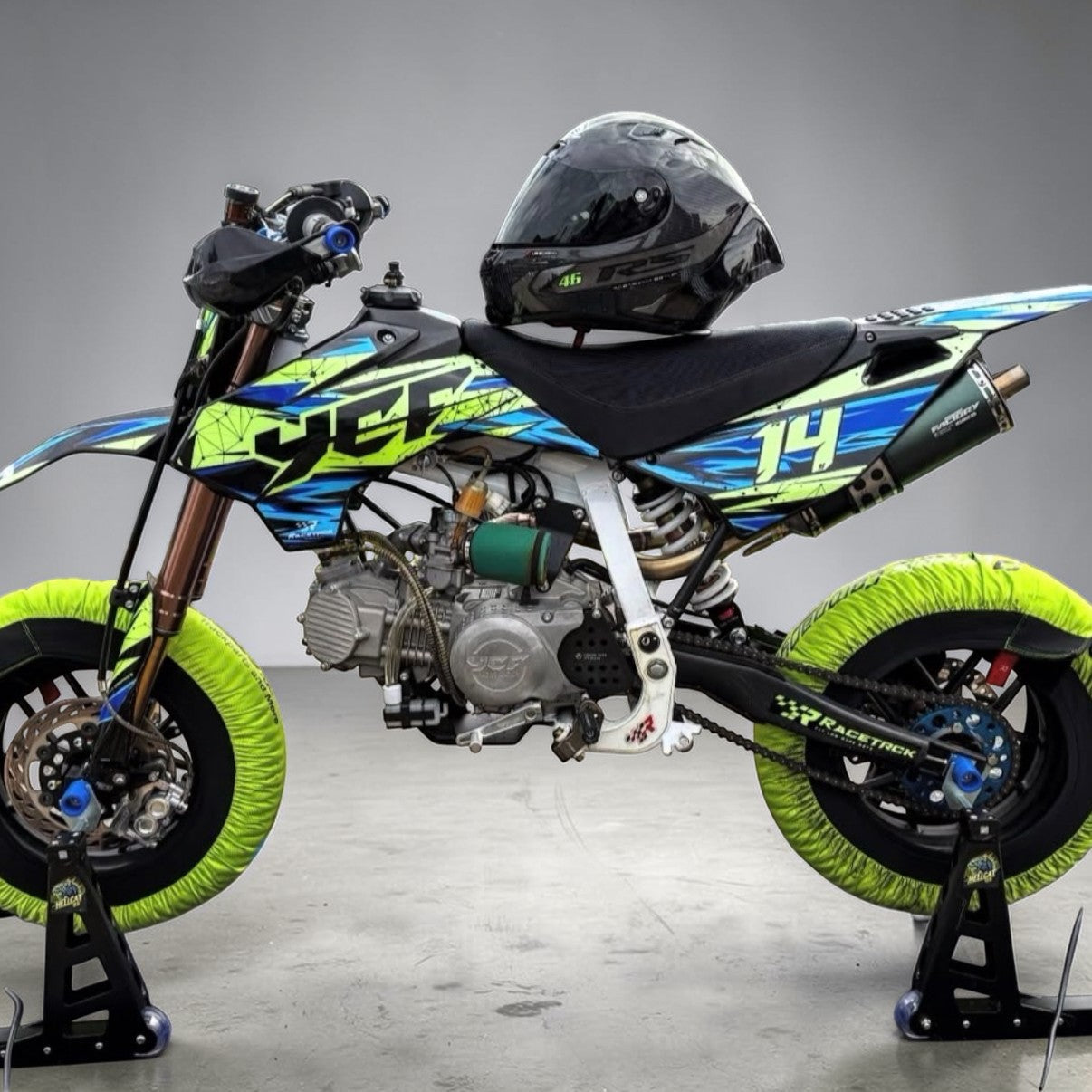 2Wheels Company Reifenwärmer für Pitbike, Scooter & Mini GP 10Zoll