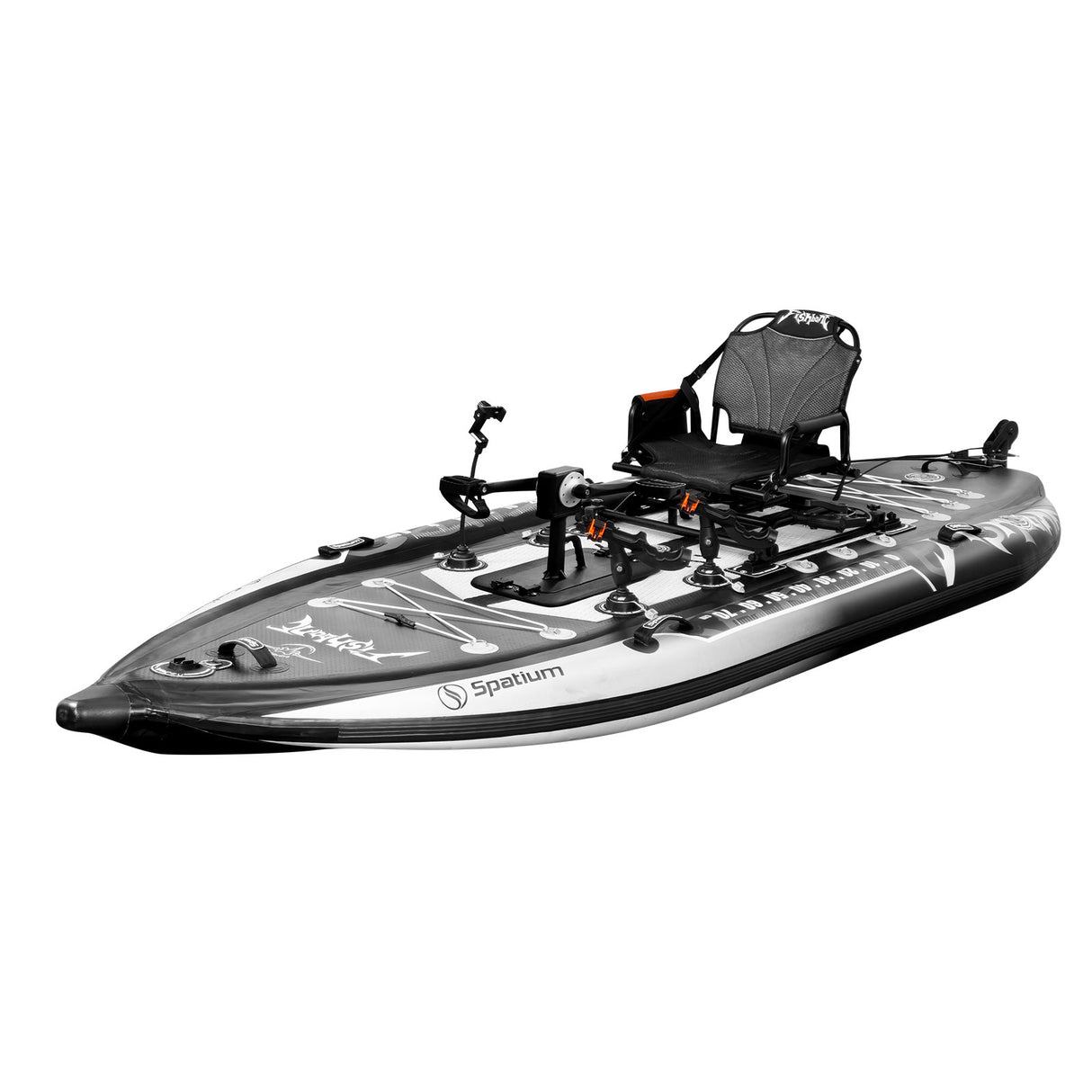 Premium Fishing Kayak Pedal Drive Inflatable / Tusker incl. Fishing SUP Accessories