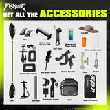 Premium Fishing Kayak Pedal Drive Inflatable / Tusker incl. Fishing SUP Accessories