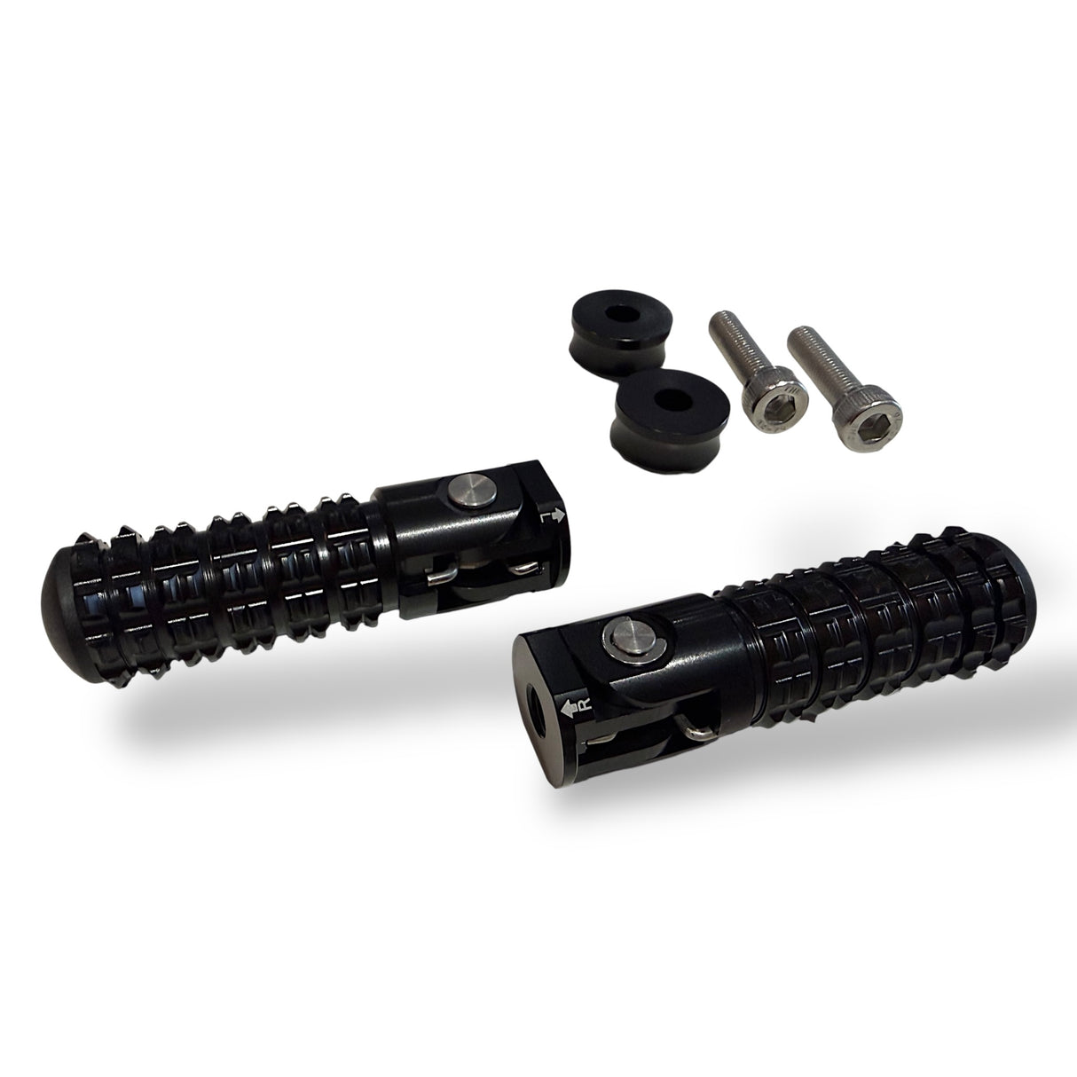 2Wheels Company klappbare Fußrasten Motorrad, Pitbike & MiniGP – ink. Slider