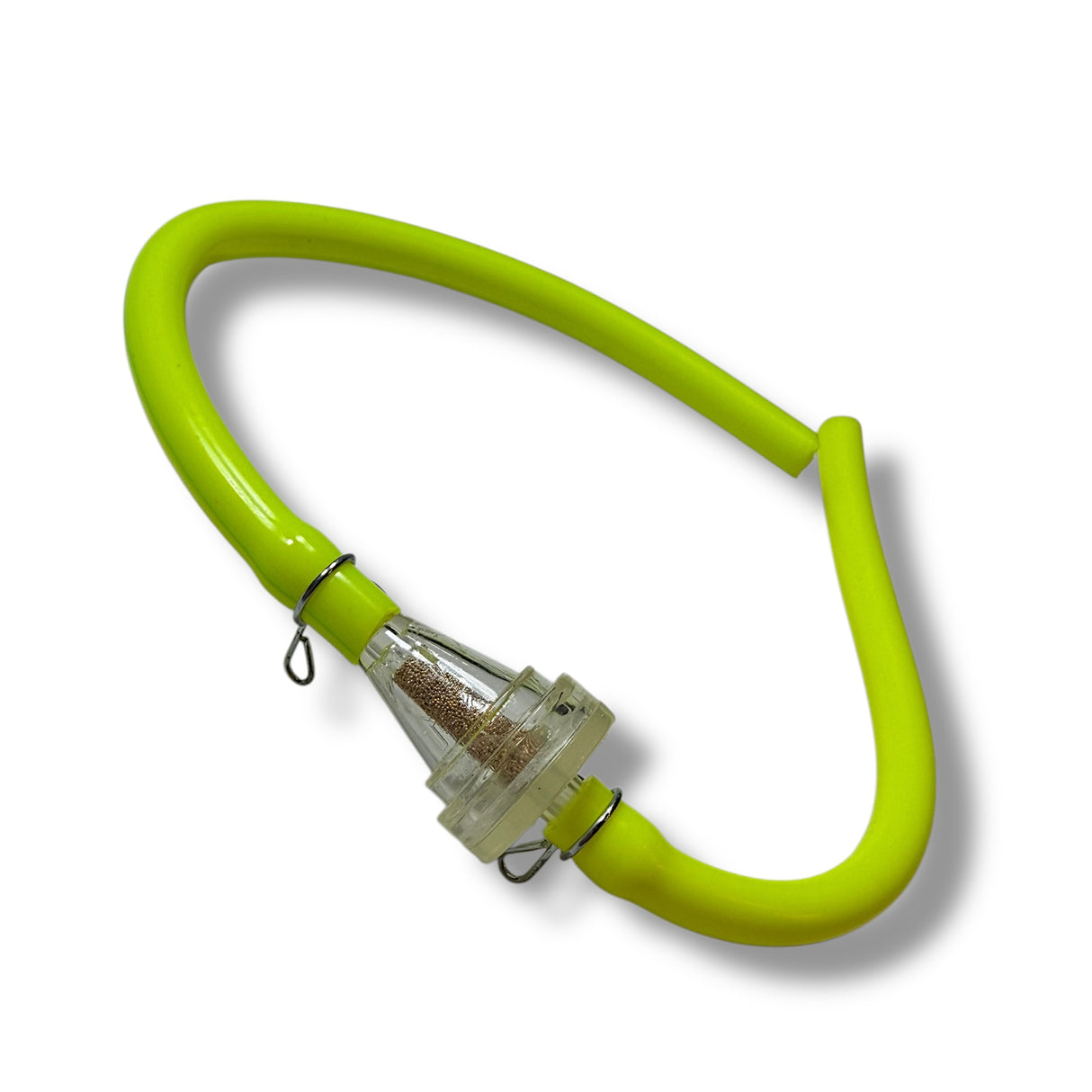 Benzinfilter mit Ø 7 mm Anschluss inkl. Schlauch in Neon Gelb.