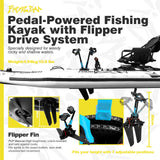 Spatium Fishleap Premium Inflatable Fishing Kayak with Pedal Drive System (Tusker) – Including Accessories