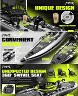 Premium Angelkajak Padelantrieb aufblasbar / Tusker  ink. Zubehör Angelsub