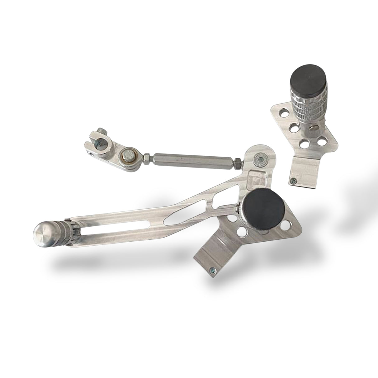 Fussrastenanlage für Pitbikes inkl. Umkehrschaltung – Komplettset, verstellbar