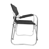 Campingstuhl / Regiestuhl aus Aluminium mit Nylonbezug Schwarz