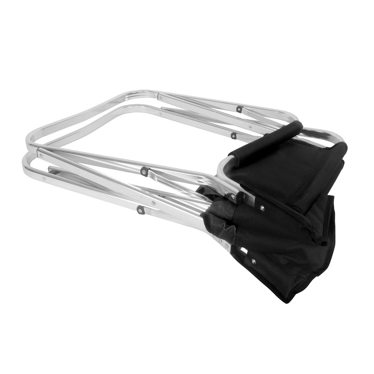 Campingstuhl / Regiestuhl aus Aluminium mit Nylonbezug Schwarz