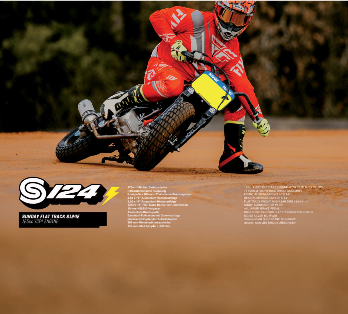 YCF FLAT TRACK BIKE Sunday Motors S187 26-SUNDAY-187-STD