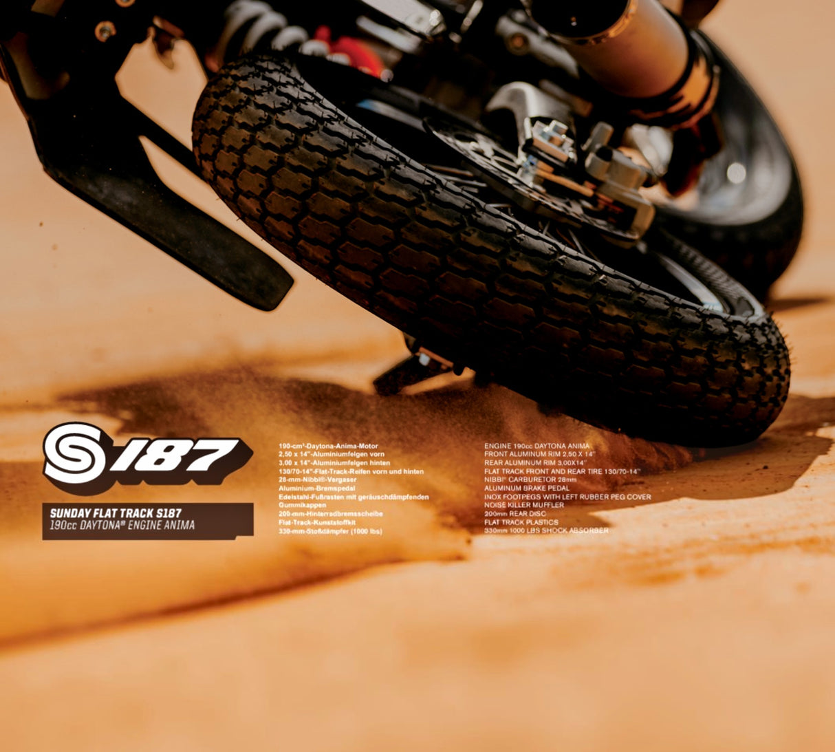 YCF FLAT TRACK BIKE Sunday Motors S187 26-SUNDAY-187-STD