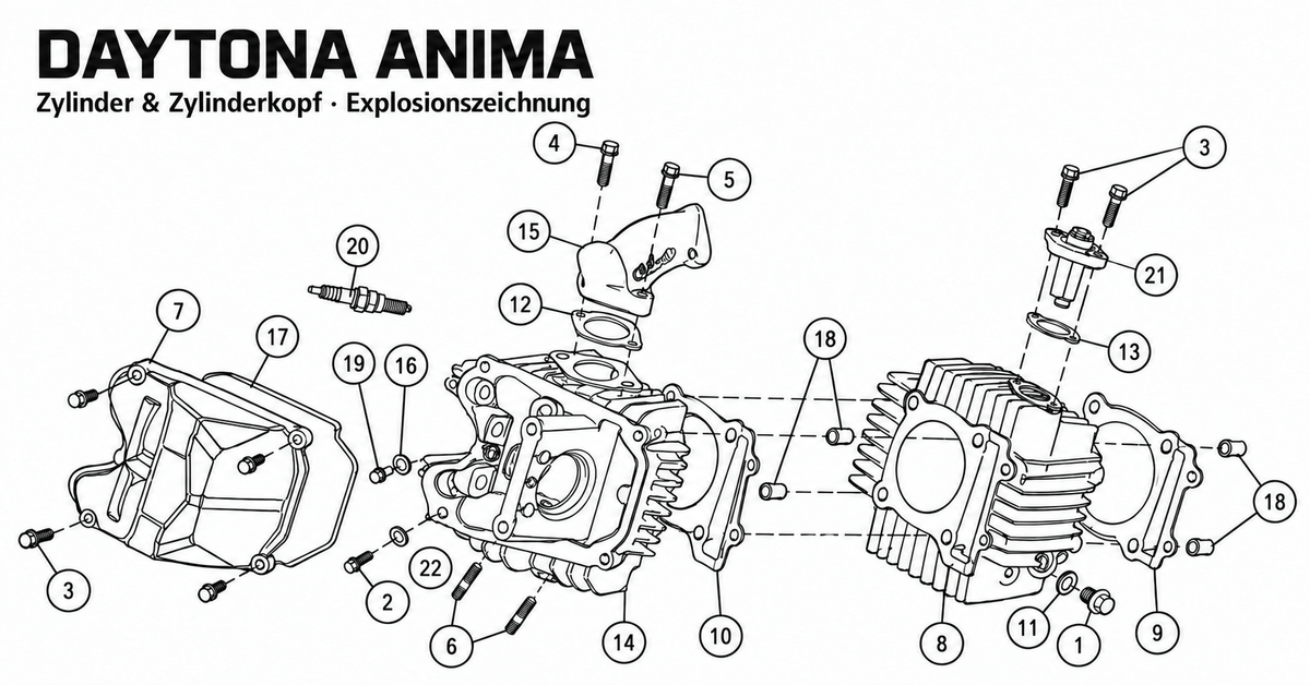 Zylinderfußdichtung Daytona Anima 190ccm
