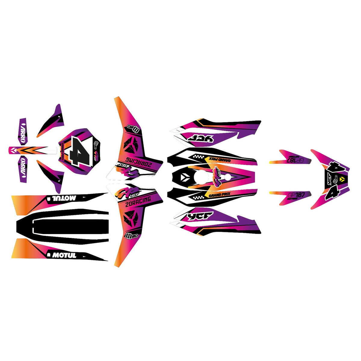 Dekor-Kit – für YCF Mini GP 107 | GP 157 | GP 187 Sun