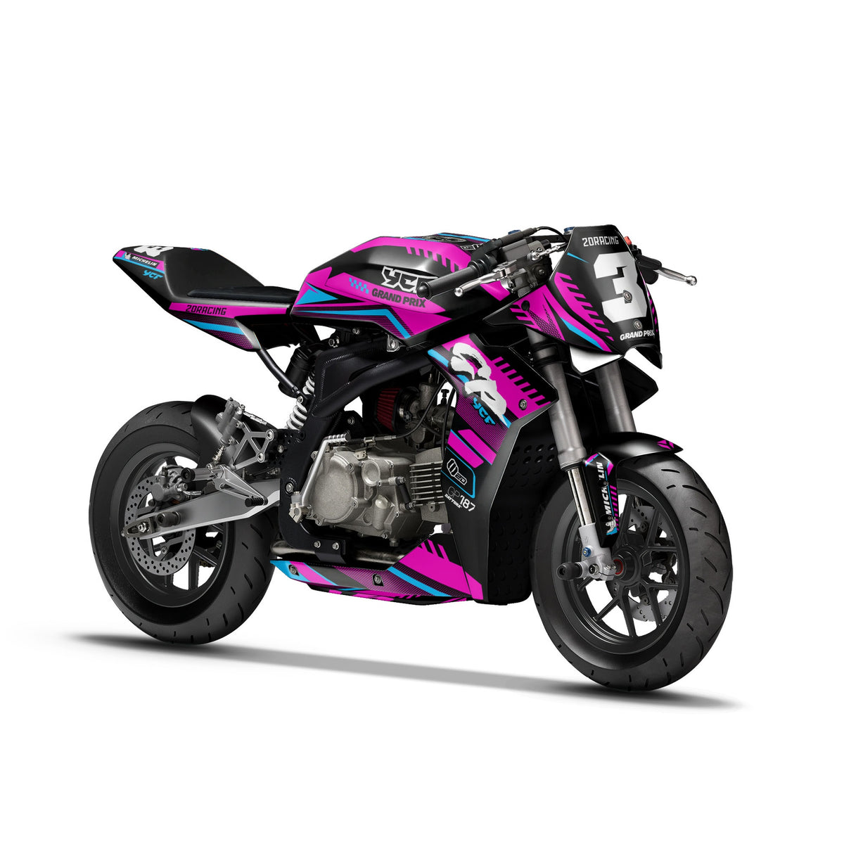 Dekor-Kit – für YCF Mini GP 107 | GP 157 | GP 187 Pink 2.0
