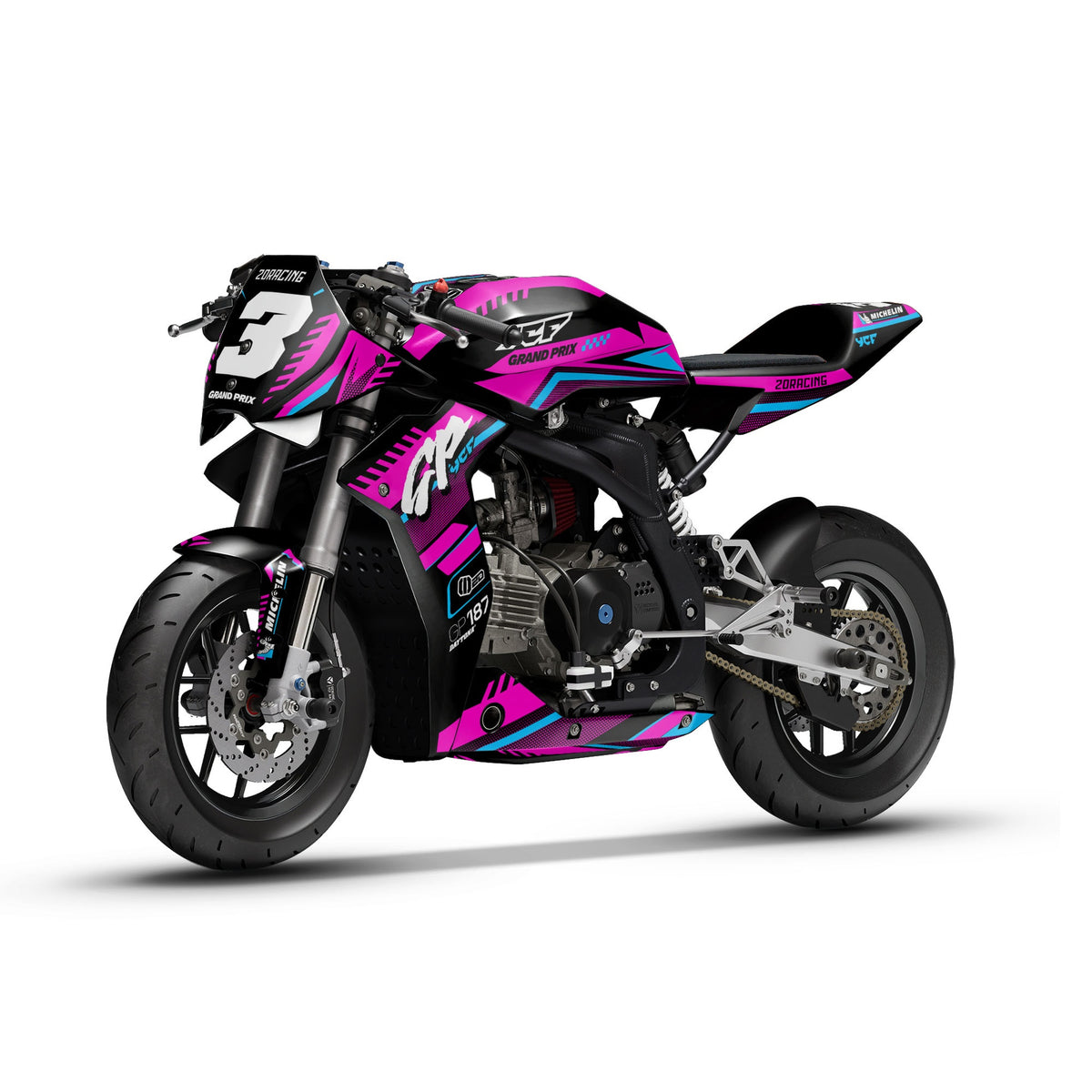 Dekor-Kit – für YCF Mini GP 107 | GP 157 | GP 187 Pink 2.0